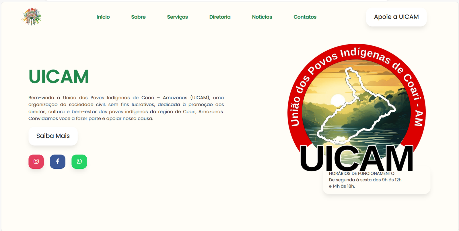 Landing Page Uicam